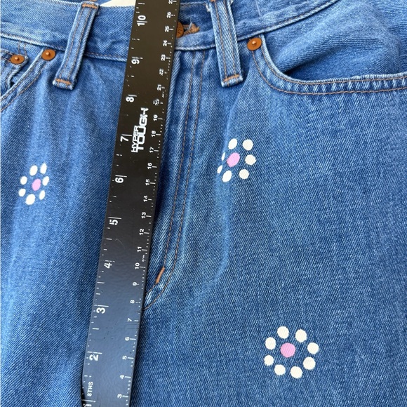 Madewell Perfect Vintage Wide Leg Crop Jeans Floral Size 27 - Picture 6 of 11